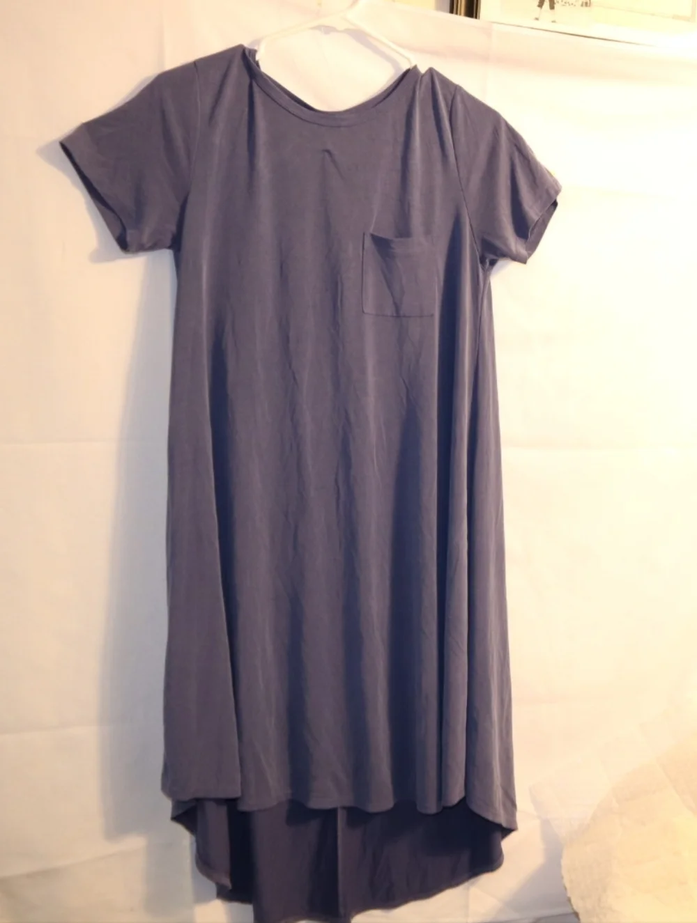LuLaRoe Carly Solid Lavender Blue Small. LuLaRoe - Picture 3 of 10